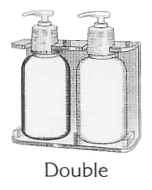 Acrylic 32 oz White Dual Shelf Dispenser