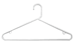 Coat Hanger 17-inch White Plastic Tubular